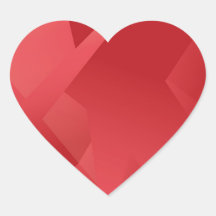 Funky Red Collection Heart Sticker