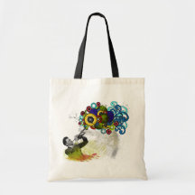 Funky Retro Man Trumpet Player Bag