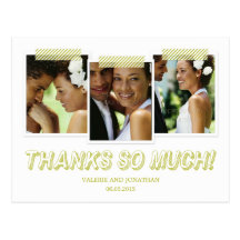 Funky Snapshots Thank You Postcard