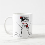 funky snowman with glasses mug