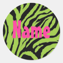 Funky Zebra Girl 2 Customizalbe Sticker
