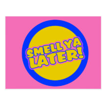 Funny 80s slang postcard