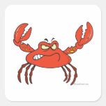 funny angry crabby red crab stickers