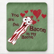 Funny Bacon Valentine's Mousepad mousepads