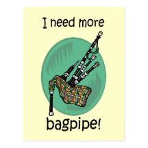 Funny bagpipe postcards