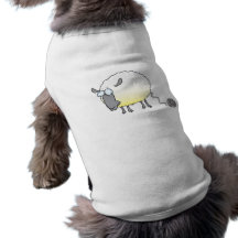 funny ball of yarn cloned sheep cartoon pet t-shirt