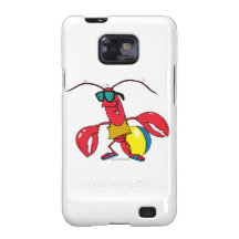 funny beach going  lobster cartoon samsung galaxy s cover