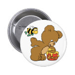 Funny Bear Sneaking Honey Pin