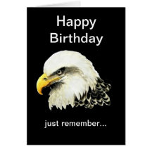 Funny Birthday, Bald is Beautiful Bald Eagle Greeting Cards
