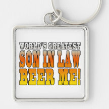 Funny Birthday Wedding Worlds Greatest Son in Law Key Chain
