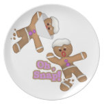 funny bit himself and broken oh snap gingerbread plates