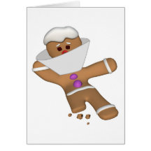 Funny Bit Himself Gingerbread Man Card