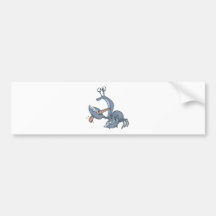 funny biting tongue crab bumper sticker