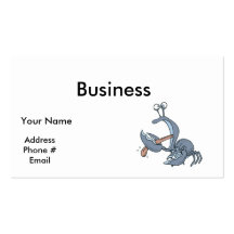 funny biting tongue crab business card templates