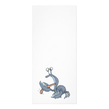 funny biting tongue crab custom rack card