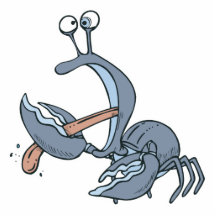 funny biting tongue crab cut outs