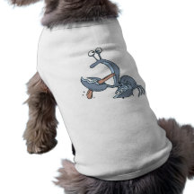 funny biting tongue crab dog clothing
