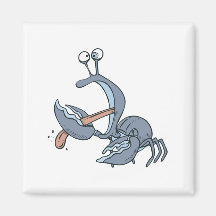 funny biting tongue crab fridge magnets