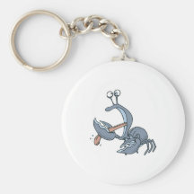 funny biting tongue crab key chain