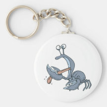 funny biting tongue crab keychain