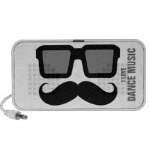 Funny Black Sunglasses Moustache Speakers