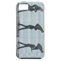 funny block men frog jumping on iphone iPhone 5 covers