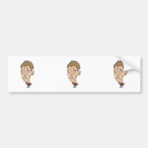 funny boxer caricature bumper stickers