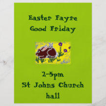 Funny Bunny Eastertime Flyer Design