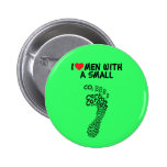 Funny carbon footprint pinback buttons