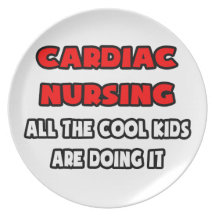 Funny Cardiac Nurse Shirts and Gifts Plate
