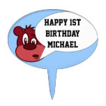 Funny cartoon bear & speech bubble