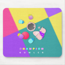 Funny Cartoon Bowling | Funny Bowling Mouse Pad