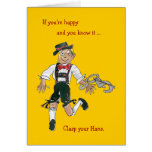 Funny Cartoon Lederhosen Greeting Card