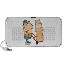 funny cartoon mover travel speaker