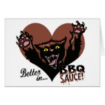 Funny Cat BBQ Greeting Card
