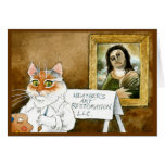 Funny cat fresco restoration Thank You card
