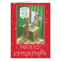 Funny Christmas Cards: Working Christmas Eve