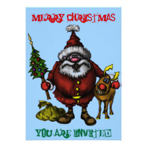 Funny Christmas invitation card