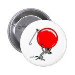 Funny Christmas Mouse Cartoon Pin