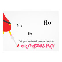 Funny Christmas Party Invitation Card (Giraffe)