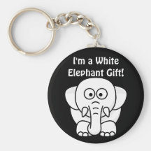 Funny Christmas Present: Real White Elephant Gift! Keychain