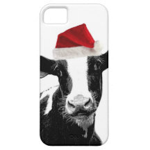 Funny Christmas Santa Cow iPhone 5 Cases