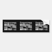 Funny Cool Artists Birthdays : Greatest Artist Bumper Sticker