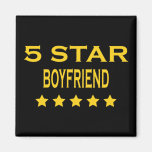 Funny Cool Boyfriends : Five Star Boyfriend Fridge Magnet