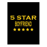 Funny Cool Boyfriends : Five Star Boyfriend Postcards