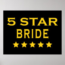 Funny Cool Brides : Five Star Bride Print