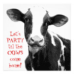 Funny Cow Bachelorette Party or Girl's Night Out Invitations
