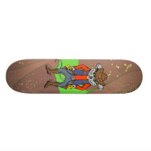 Funny Cowboy Mouse Custom Skate Board
