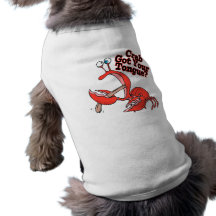 funny crab got your tongue design dog t shirt