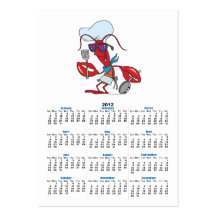 funny cute lobster cook chef business card